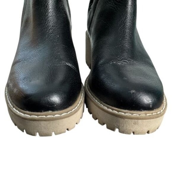 Dolce Vita DV Rielle Black Leather Platform Wedge Chelsea Boots Women's Size 8.5 - Picture 10 of 12